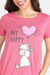 Zivame Knit Cotton Short Set - Rapture Rose — thumbnail 5